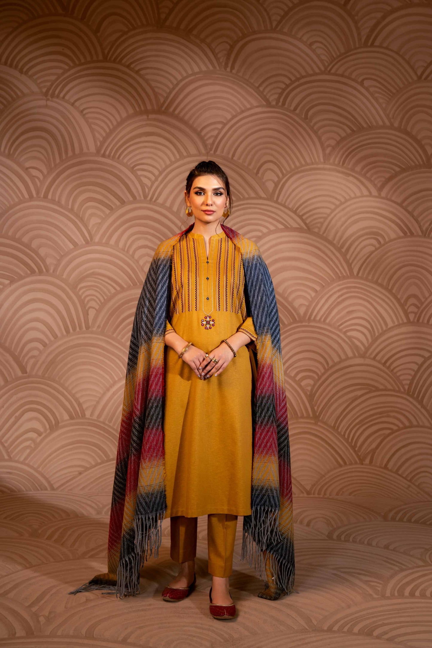 Nishat Linen - 3 Piece - Embroidered Suit - PW23-111