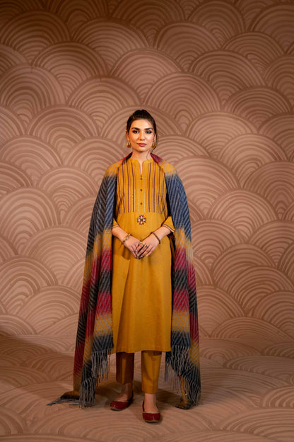 Nishat Linen - 3 Piece - Embroidered Suit - PW23-111
