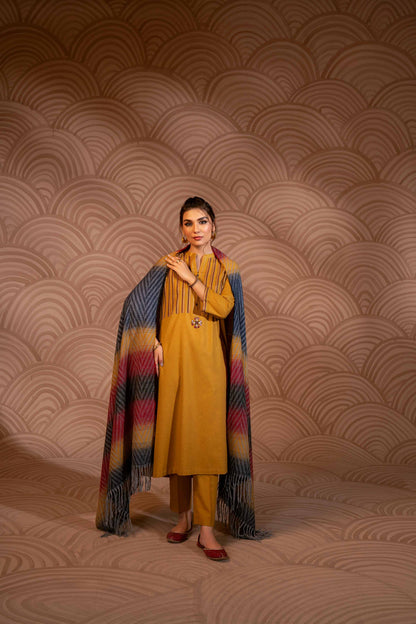 Nishat Linen - 3 Piece - Embroidered Suit - PW23-111