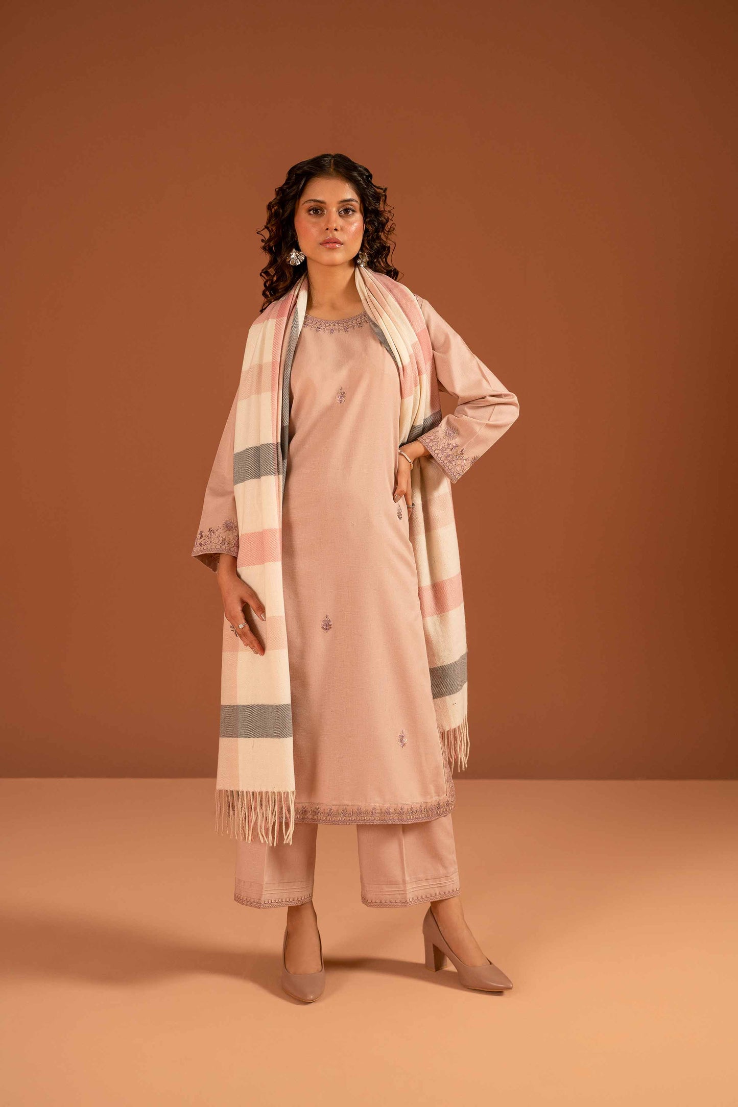 Nishat Linen - 3 Piece - Embroidered Suit - PW23-113