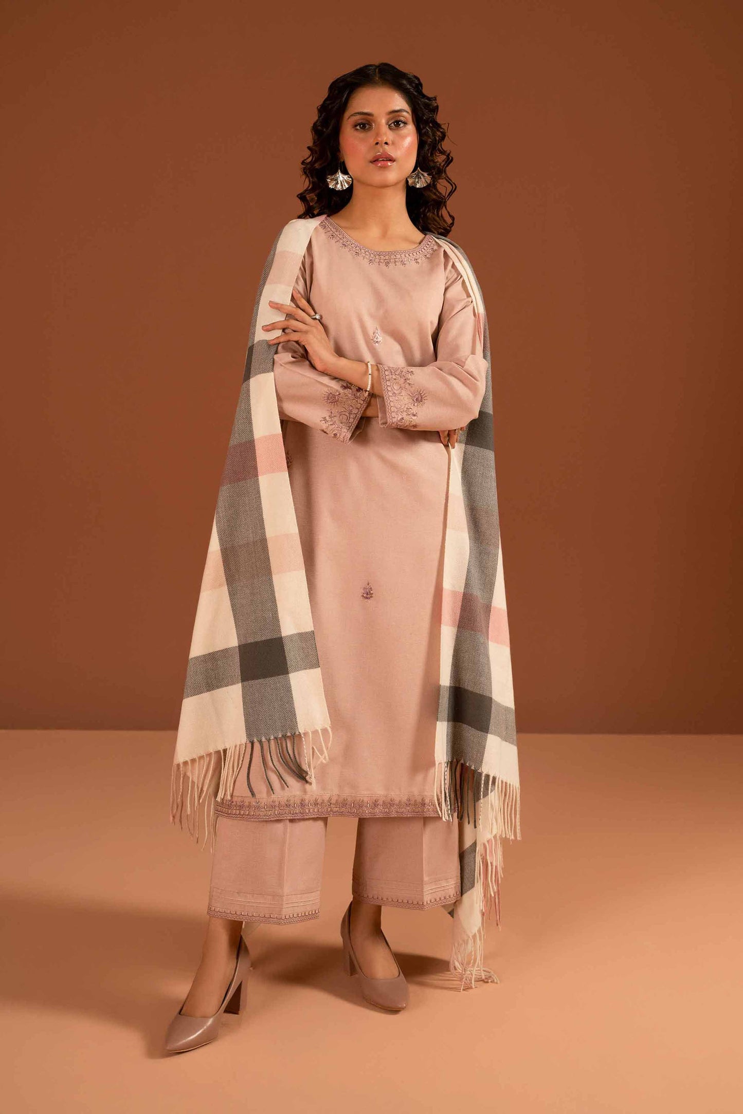 Nishat Linen - 3 Piece - Embroidered Suit - PW23-113