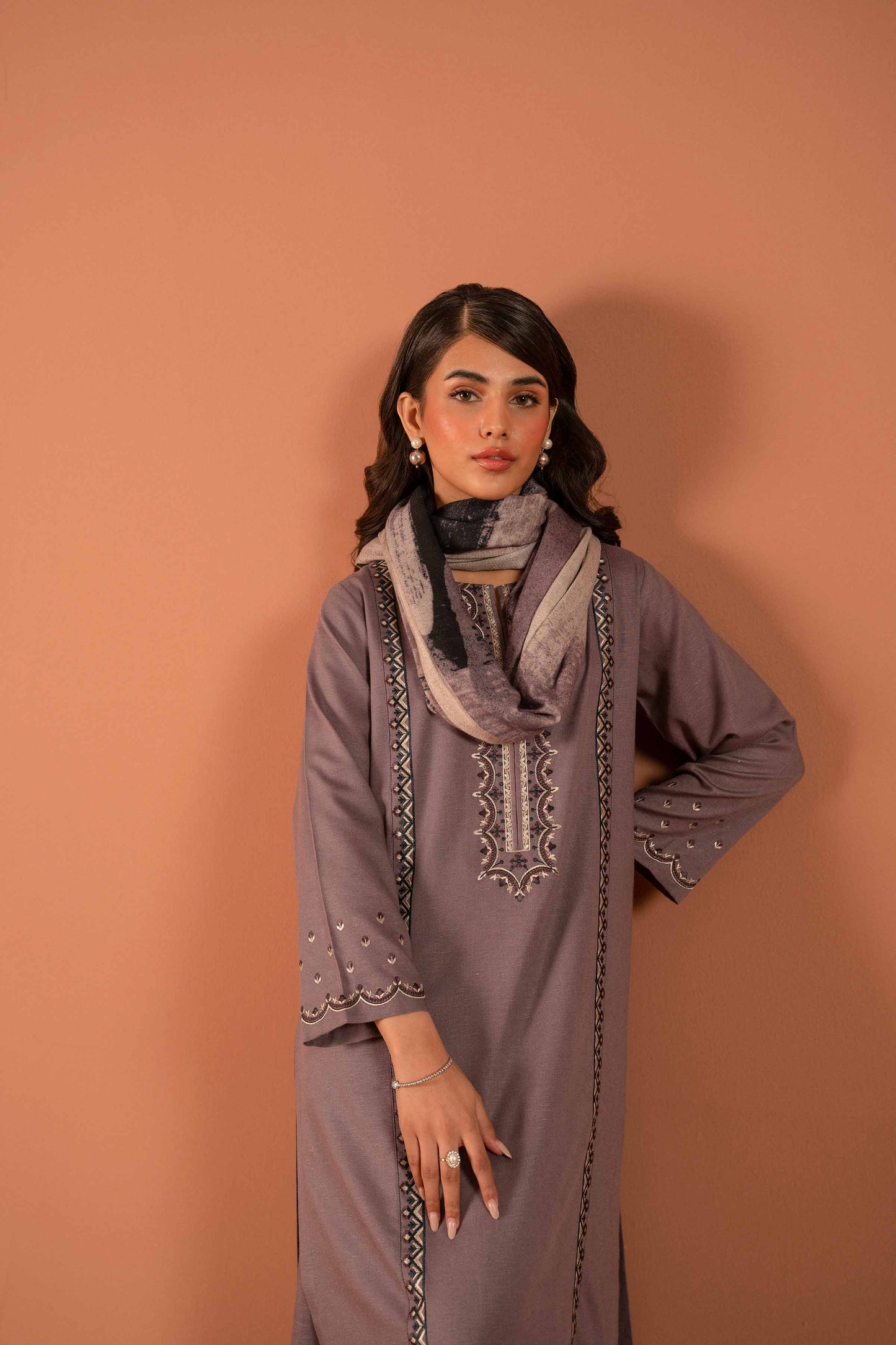 Nishat Linen - 3 Piece - Embroidered Suit - PW23-115