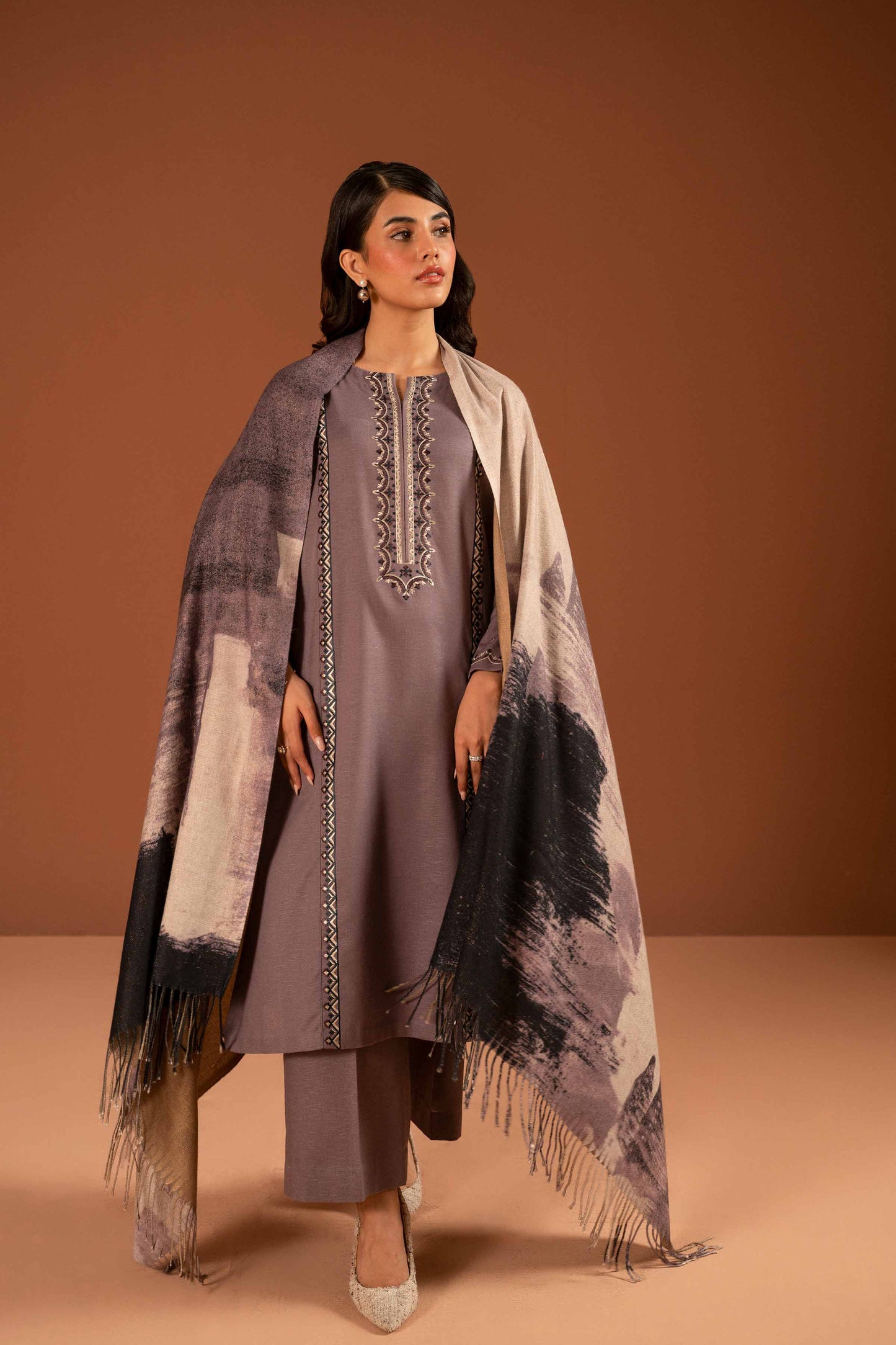 Nishat Linen - 3 Piece - Embroidered Suit - PW23-115