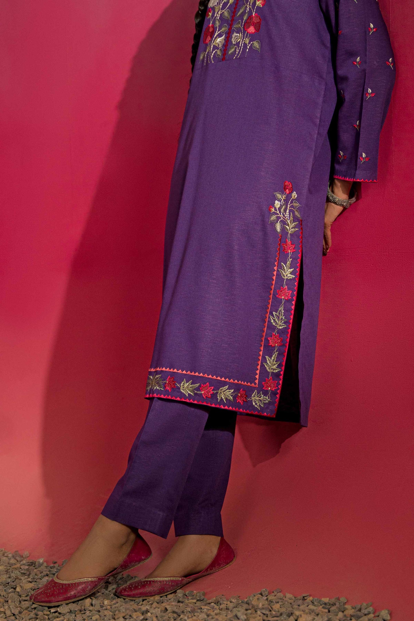Nishat Linen - 2 Piece - Embroidered Suit - PW23-12