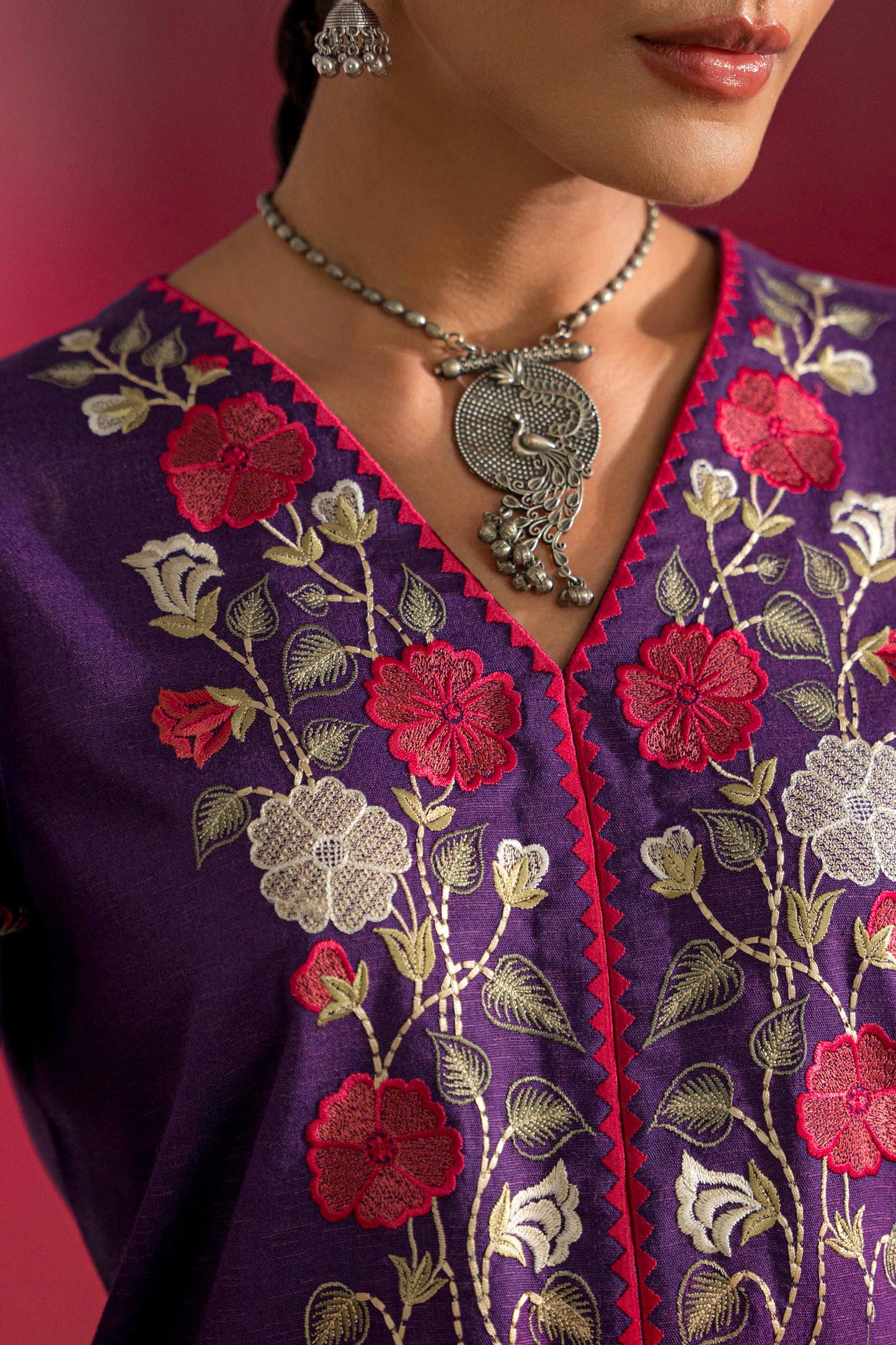 Nishat Linen - 2 Piece - Embroidered Suit - PW23-12