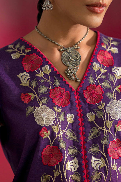 Nishat Linen - 2 Piece - Embroidered Suit - PW23-12