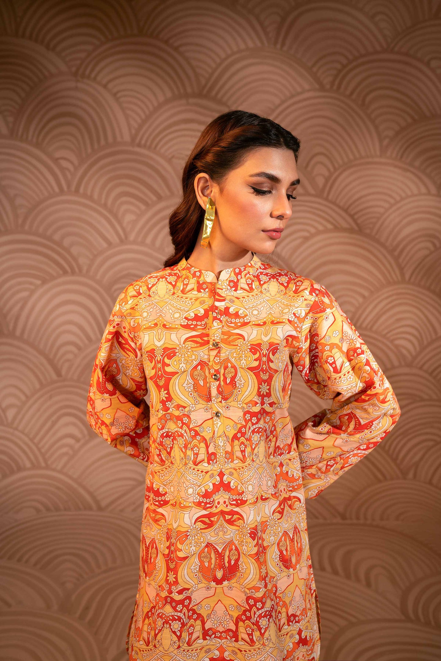 Nishat Linen - Printed Shirt - PW23-125