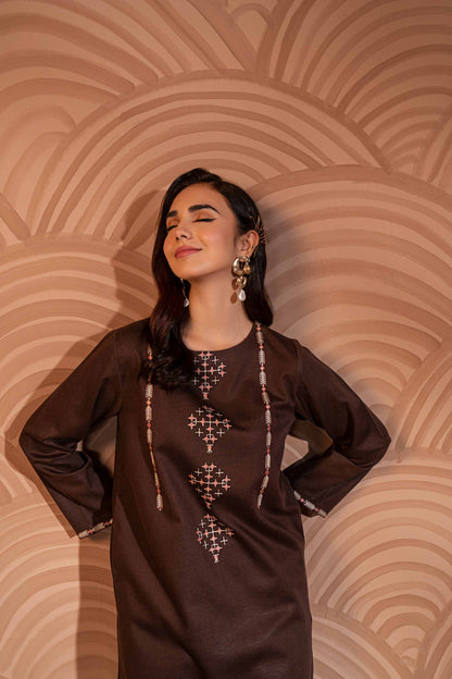 Nishat Linen - 2 Piece - Embroidered Suit - PW23-13