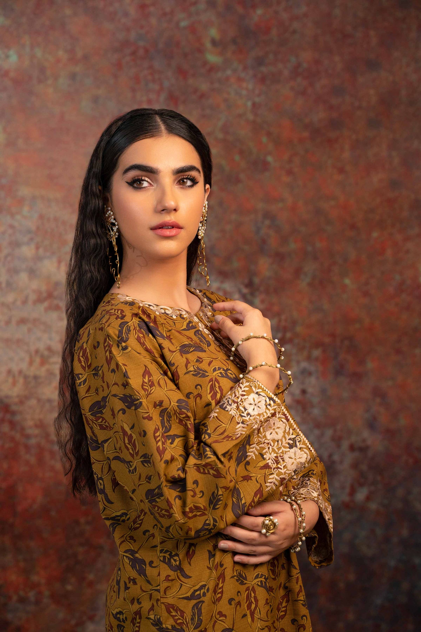 Nishat Linen - Printed Embroidered Shirt - PW23-133