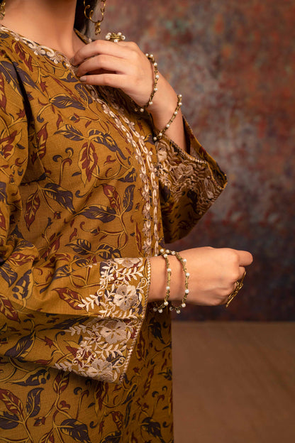 Nishat Linen - Printed Embroidered Shirt - PW23-133