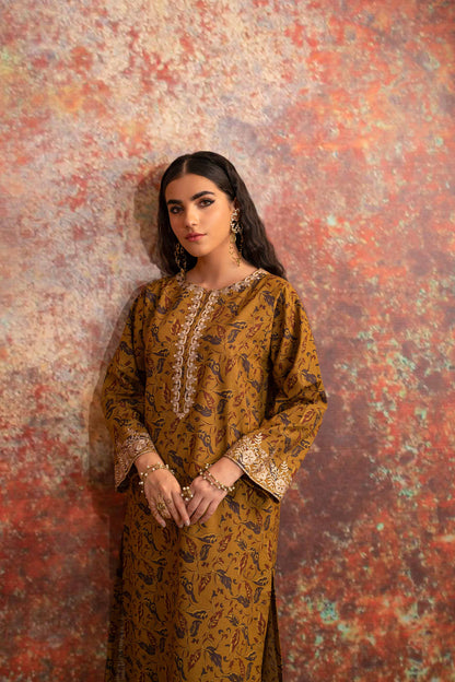 Nishat Linen - Printed Embroidered Shirt - PW23-133