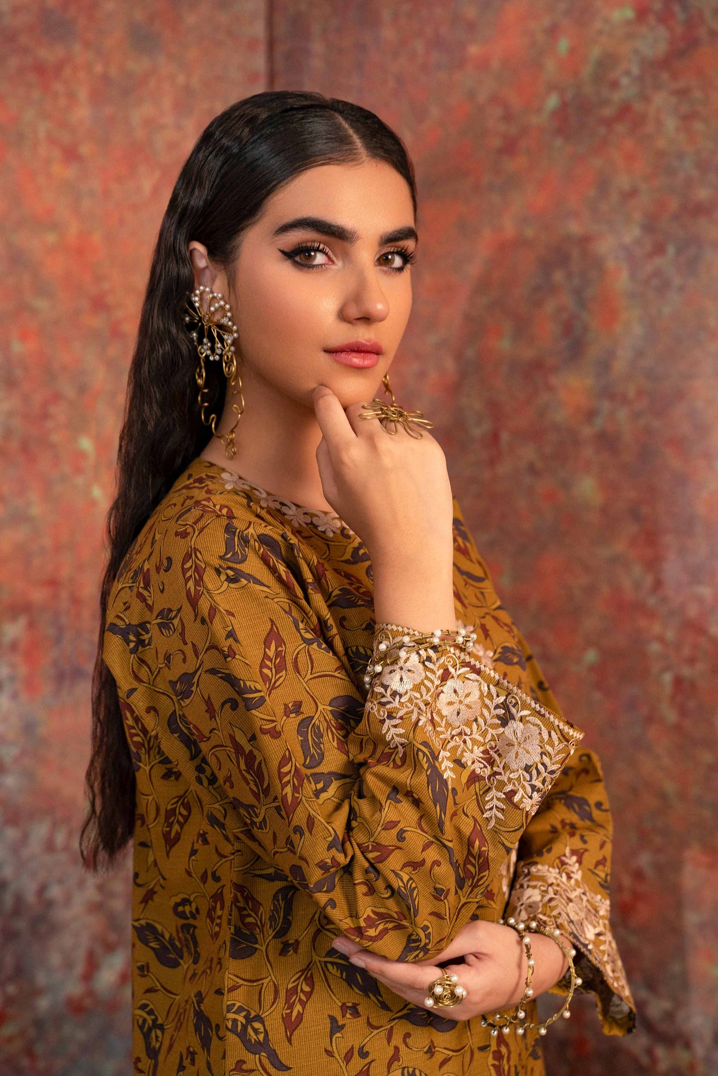 Nishat Linen - Printed Embroidered Shirt - PW23-133