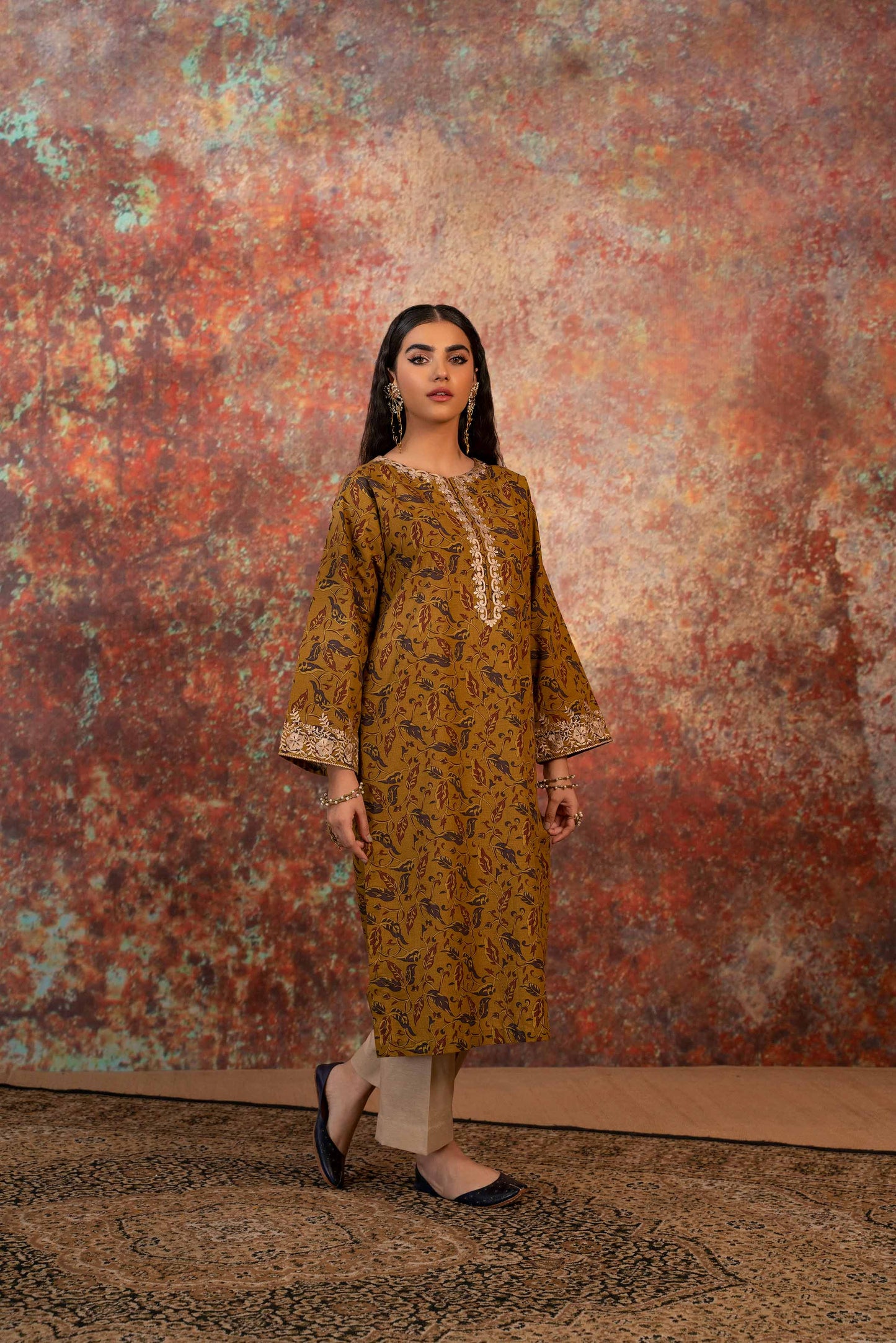 Nishat Linen - Printed Embroidered Shirt - PW23-133