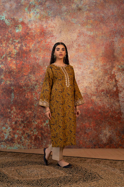 Nishat Linen - Printed Embroidered Shirt - PW23-133