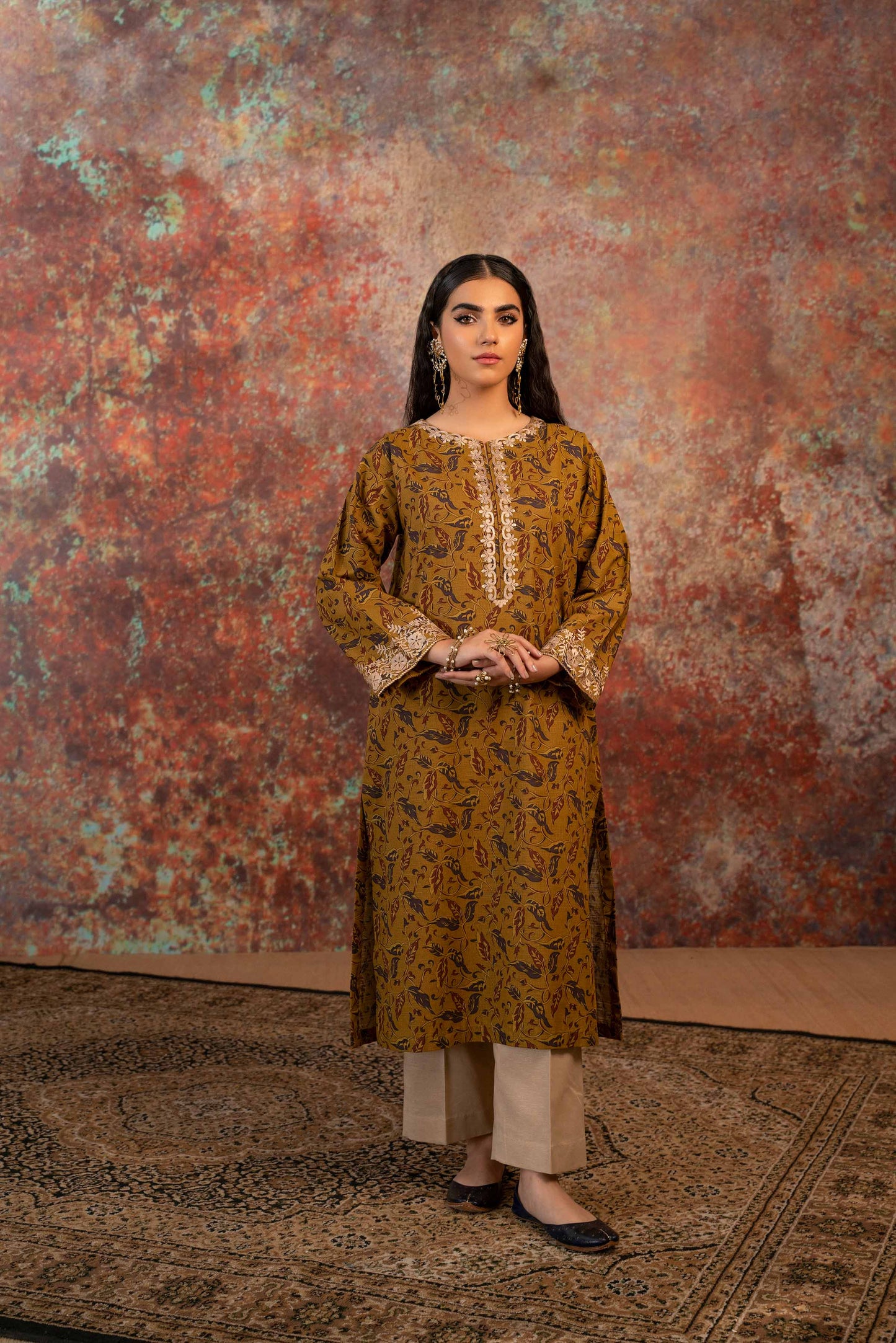 Nishat Linen - Printed Embroidered Shirt - PW23-133