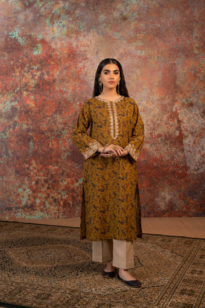 Nishat Linen - Printed Embroidered Shirt - PW23-133