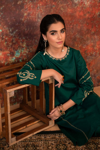 Nishat Linen - 2 Piece - Embroidered Suit - PW23-14