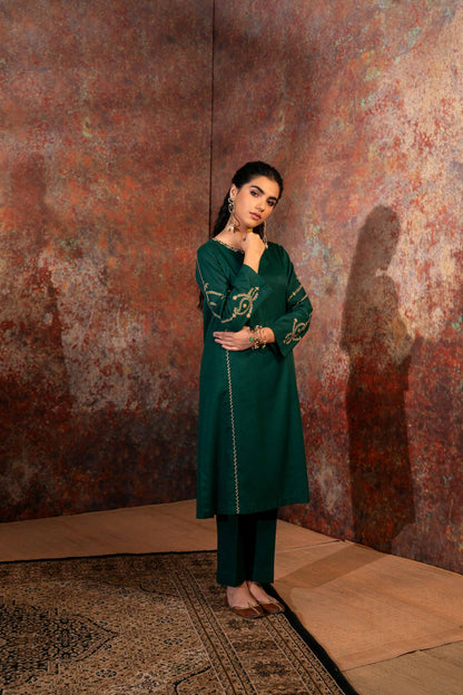 Nishat Linen - 2 Piece - Embroidered Suit - PW23-14