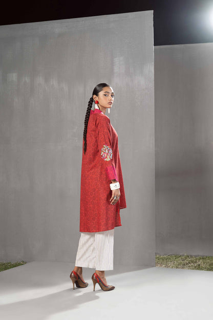 Nishat Linen - Printed Embroidered Shirt - PW23-141