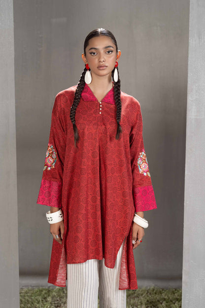 Nishat Linen - Printed Embroidered Shirt - PW23-141