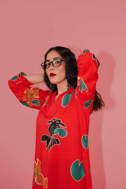 Nishat Linen - Printed Shirt - PW23-146