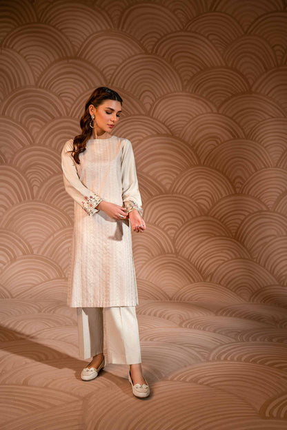 Nishat Linen - 2 Piece - Embroidered Suit - PW23-15