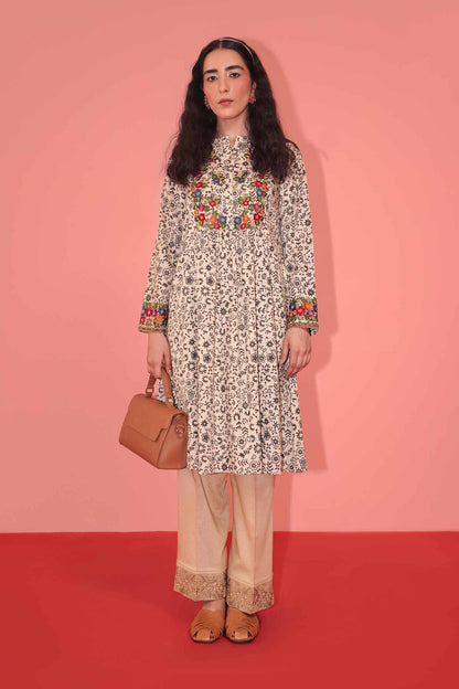 Nishat Linen - Printed Embroidered Shirt - PW23-156