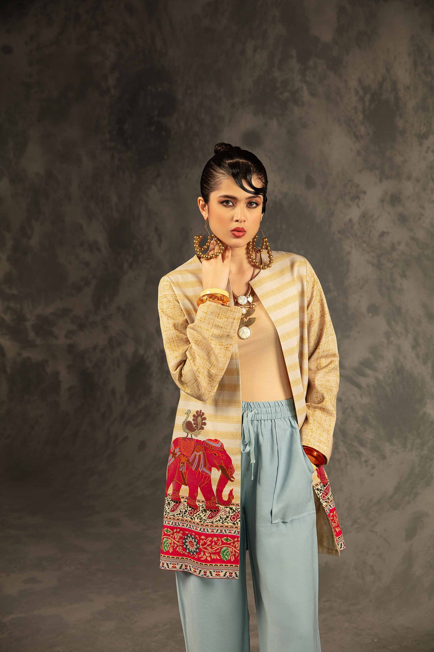 Nishat Linen - Printed Jacket - PW23-159