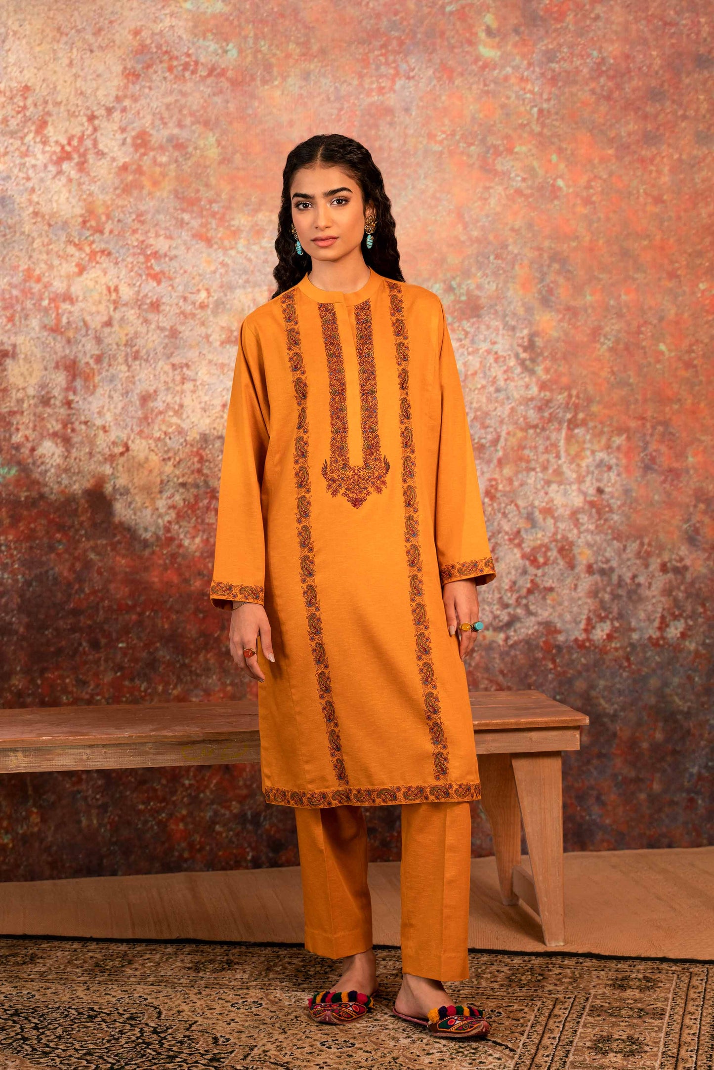 Nishat Linen - 2 Piece - Embroidered Suit - PW23-16
