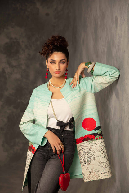 Nishat Linen - Printed Jacket - PW23-163