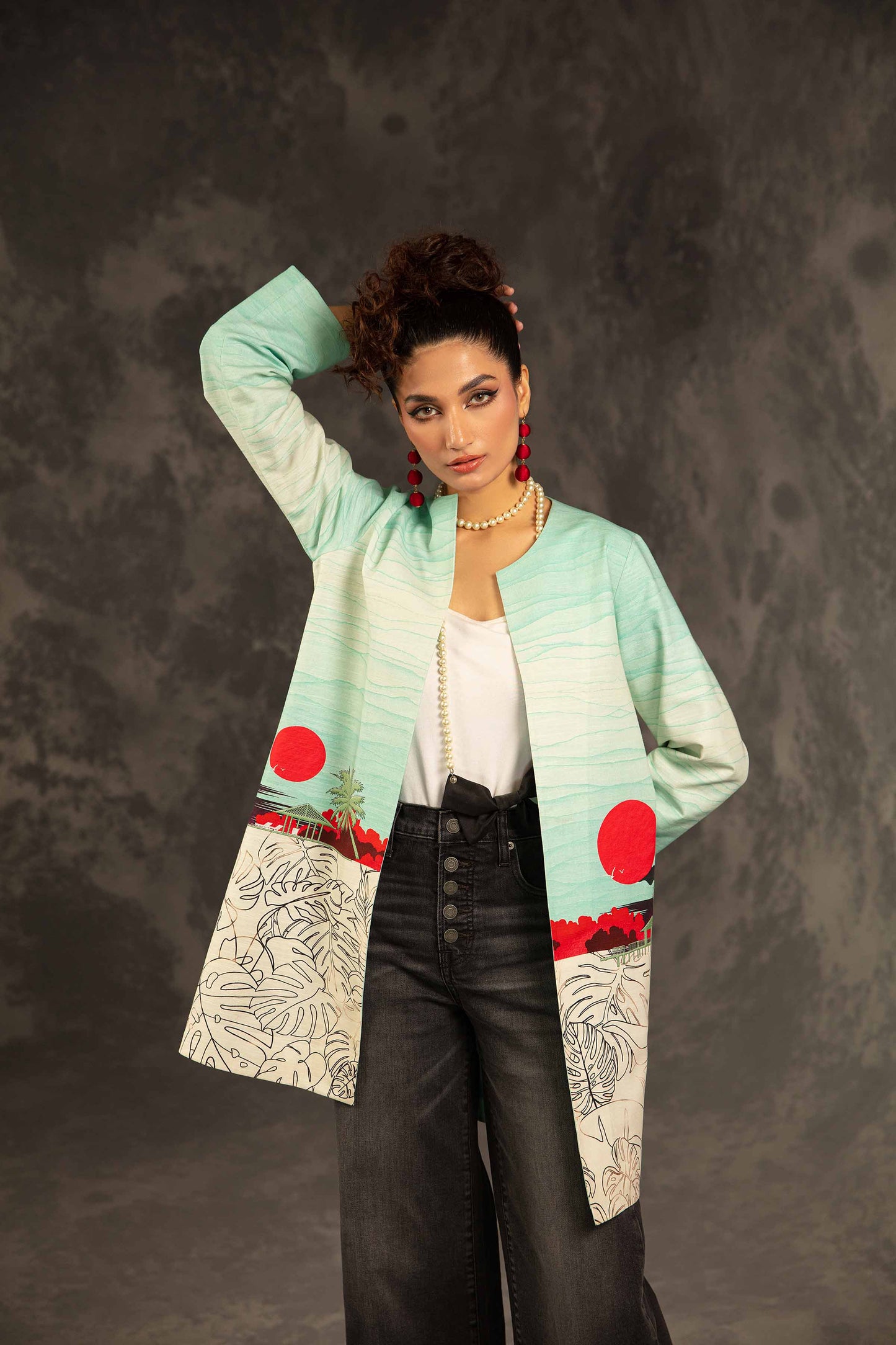 Nishat Linen - Printed Jacket - PW23-163