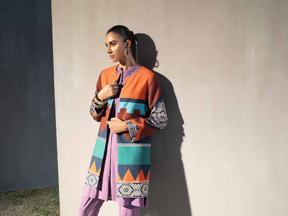 Nishat Linen - Printed Jacket - PW23-165