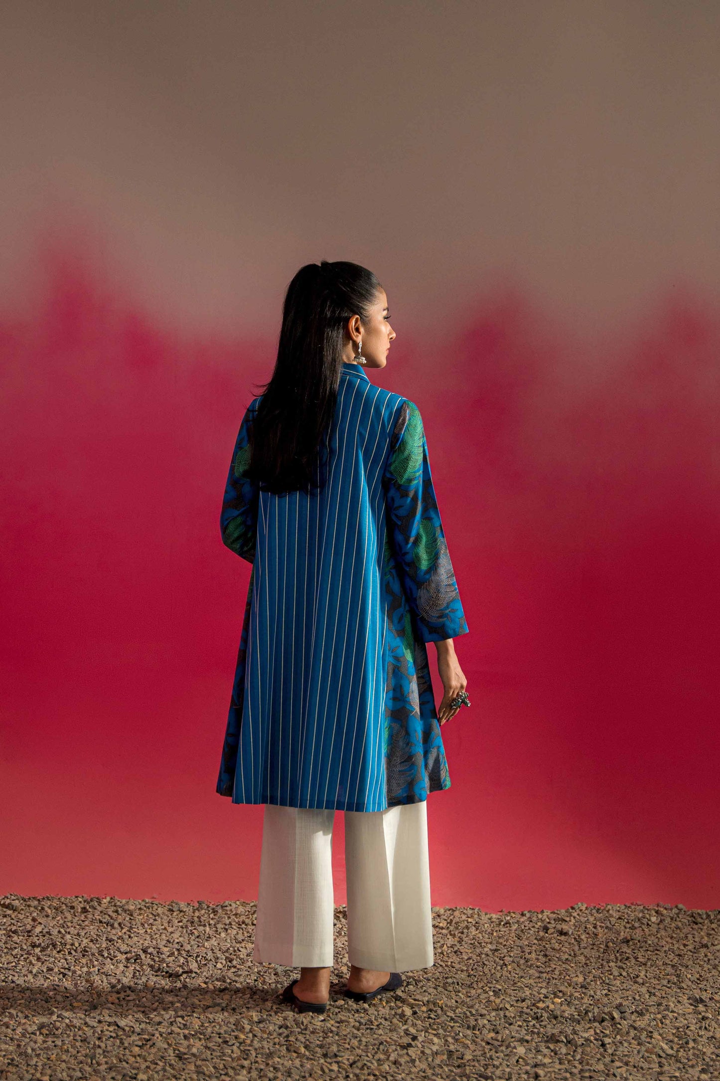Nishat Linen - Printed Embroidered Shirt - PW23-167