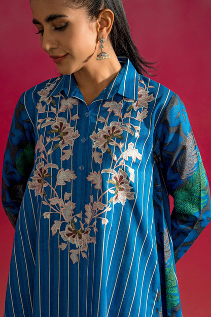 Nishat Linen - Printed Embroidered Shirt - PW23-167