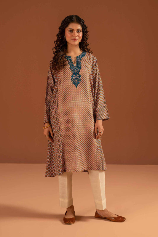 Nishat Linen - Printed Embroidered Shirt - PW23-168