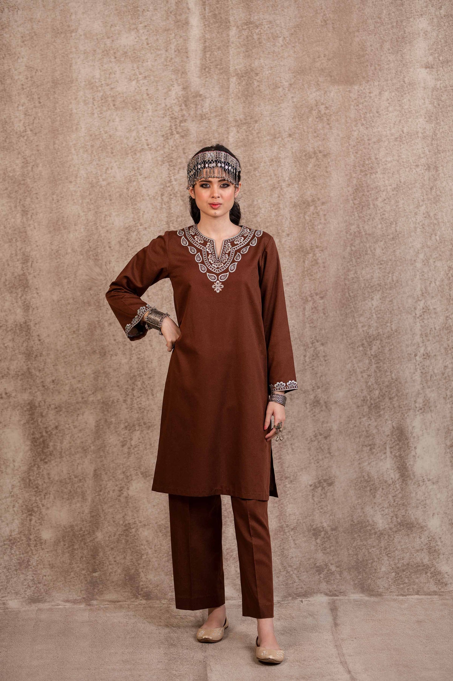 Nishat Linen - 2 Piece - Embroidered Suit - PW23-17