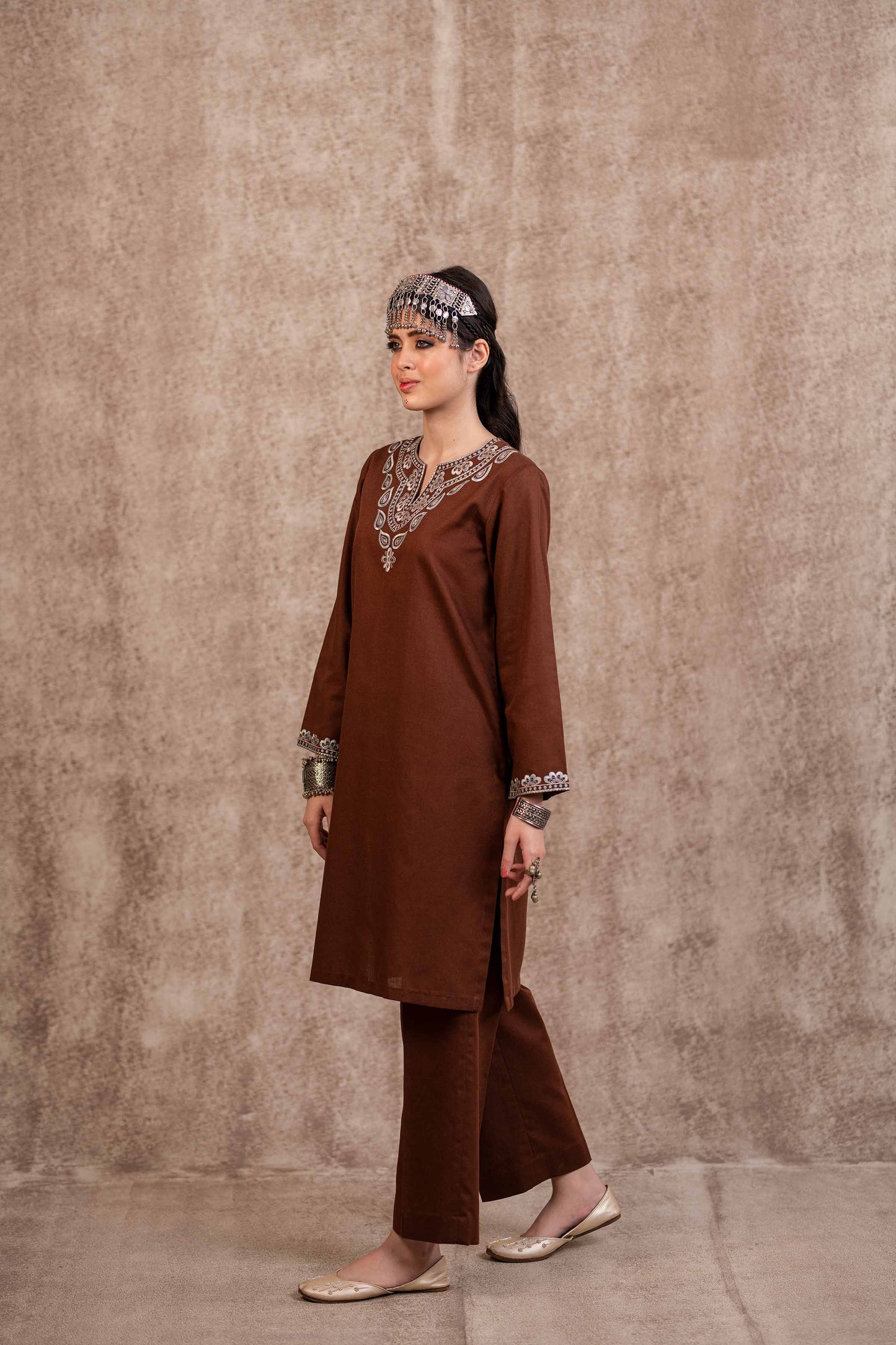 Nishat Linen - 2 Piece - Embroidered Suit - PW23-17