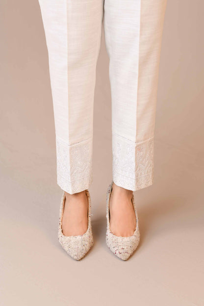 Nishat Linen - Embroidered Trousers - PW23-176