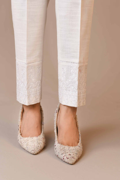 Nishat Linen - Embroidered Trousers - PW23-176