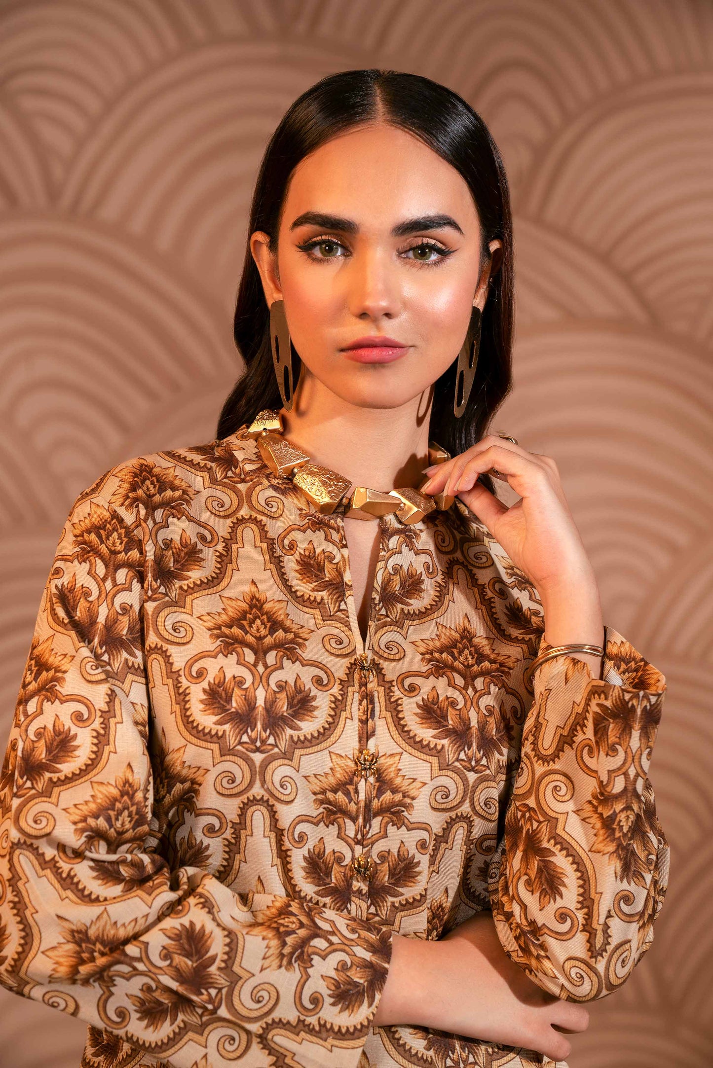 Nishat Linen - Printed Shirt - PW23-177