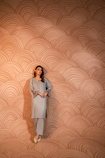 Nishat Linen - 2 Piece - Embroidered Suit - PW23-18