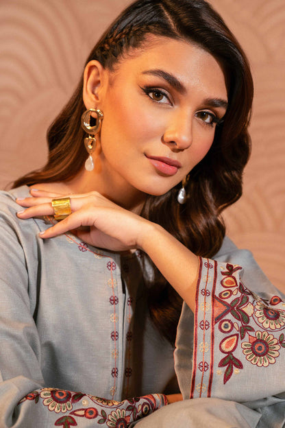 Nishat Linen - 2 Piece - Embroidered Suit - PW23-18