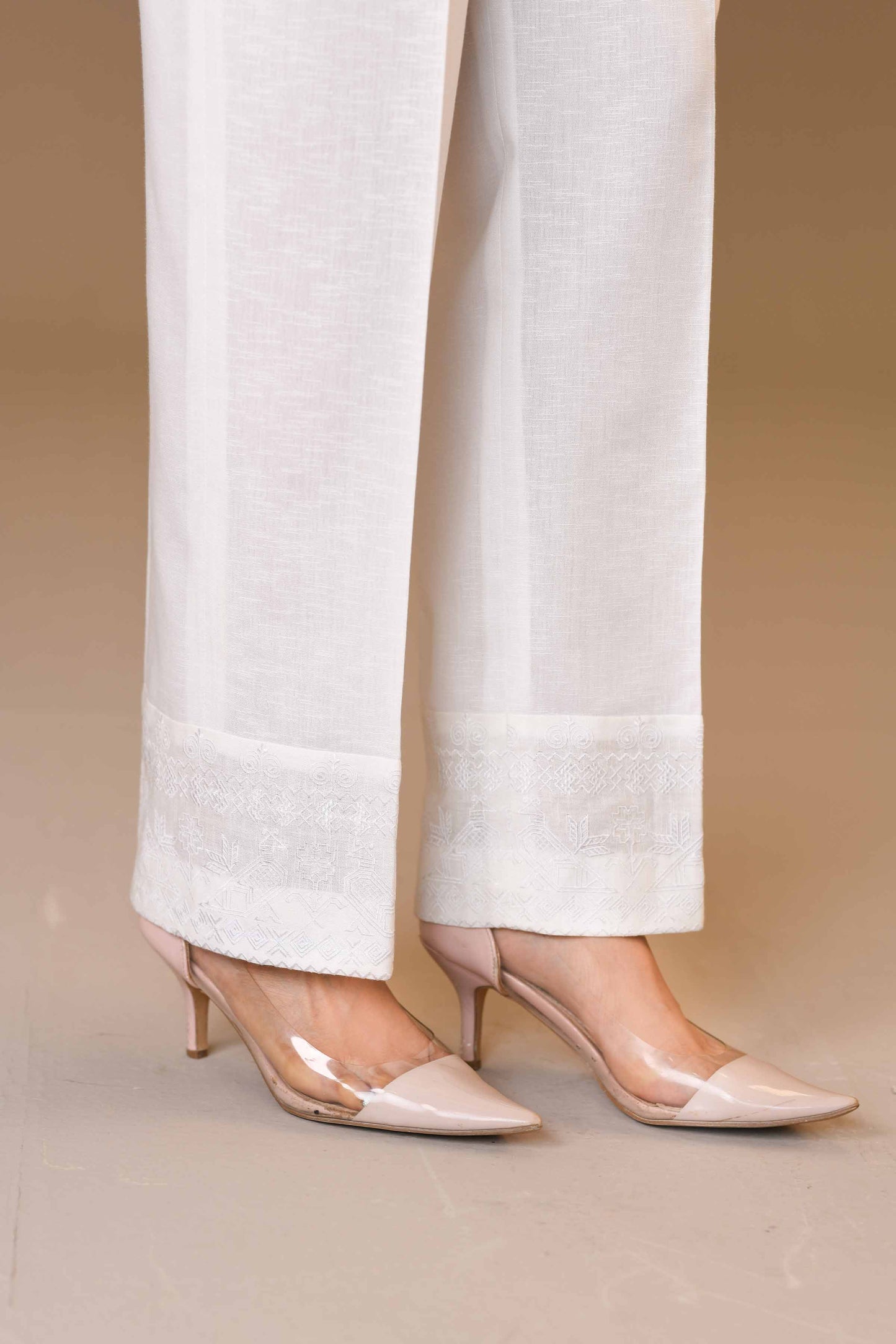 Nishat Linen - Embroidered Trousers - PW23-183