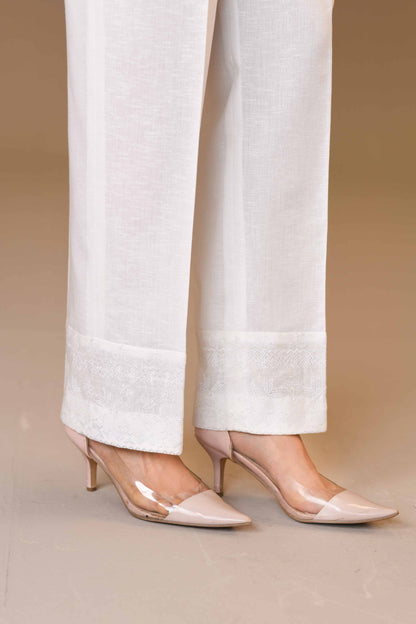 Nishat Linen - Embroidered Trousers - PW23-183