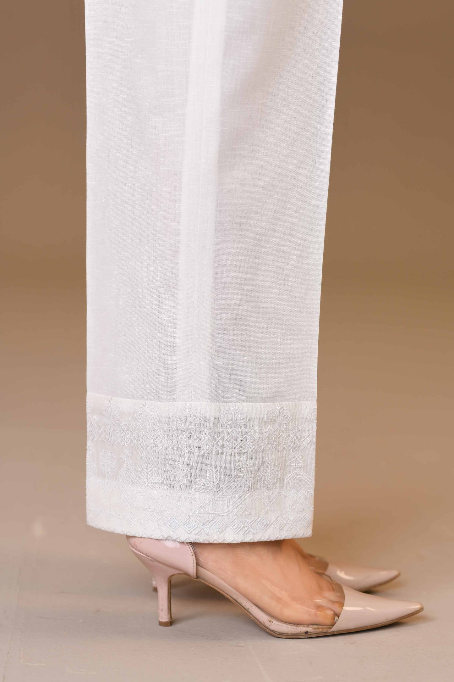 Nishat Linen - Embroidered Trousers - PW23-183
