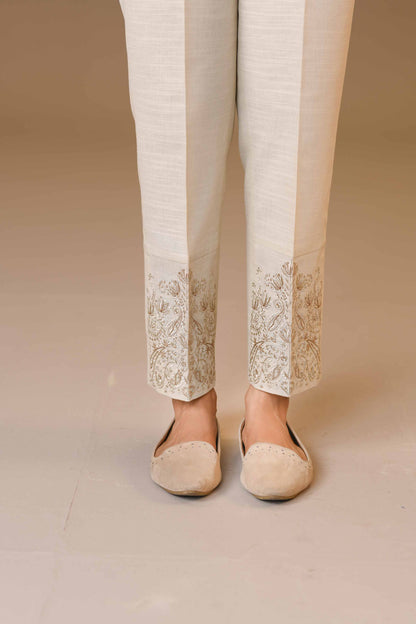 Nishat Linen - Embroidered Trousers - PW23-184
