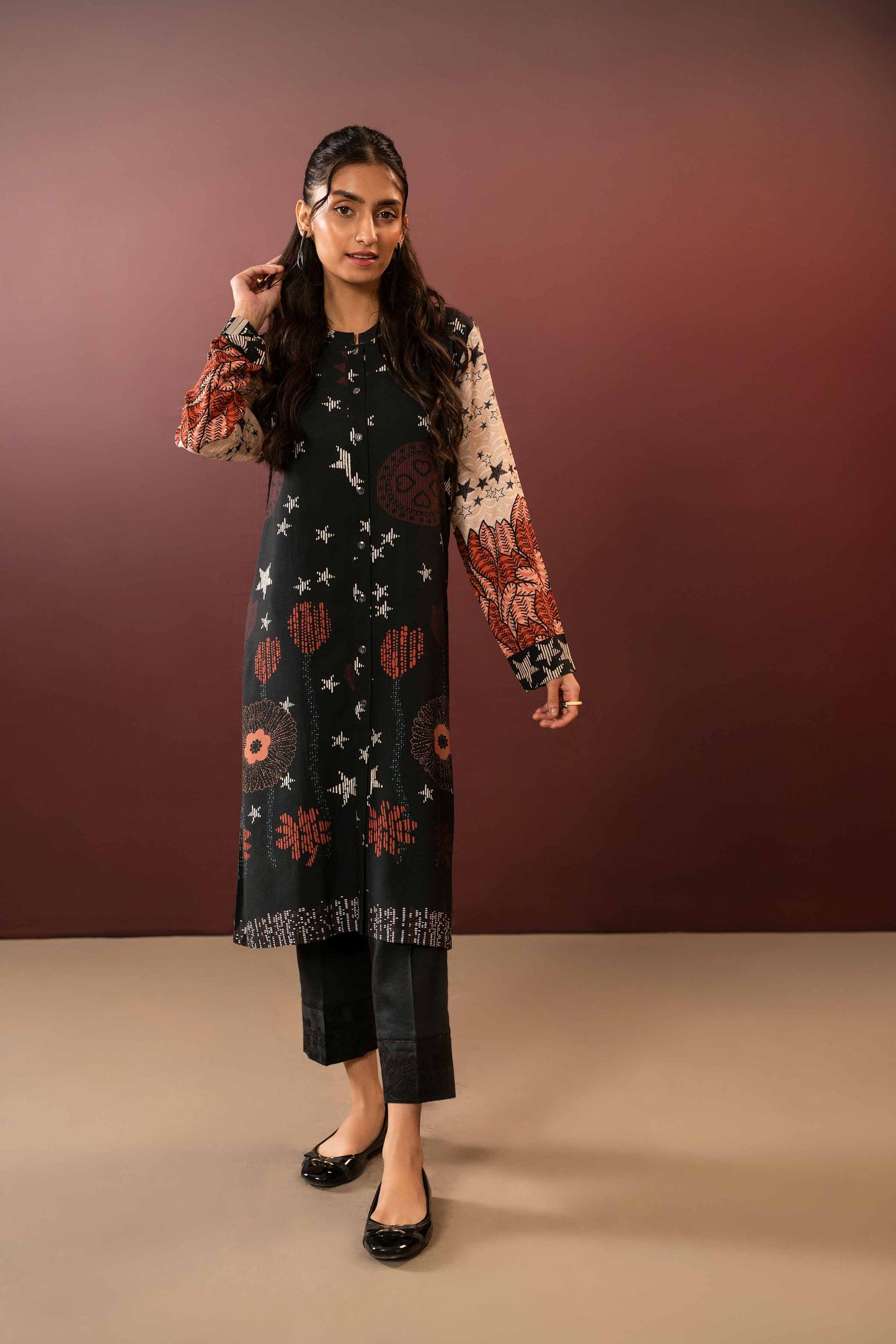 Nishat Linen - Printed Shirt - PW23-187
