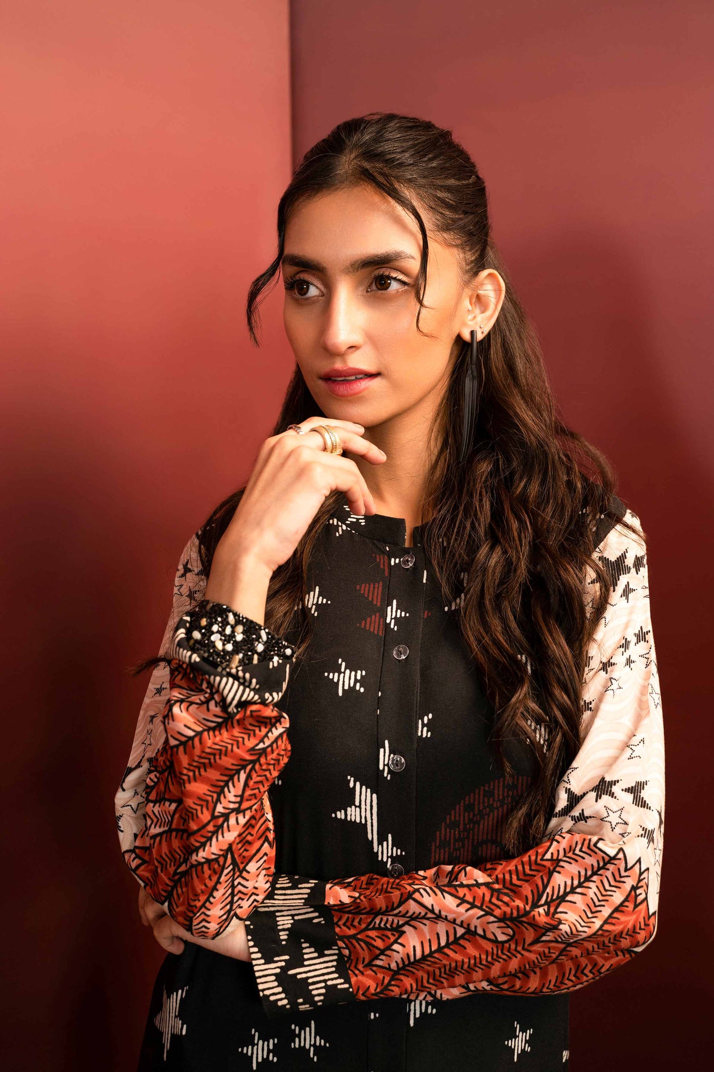 Nishat Linen - Printed Shirt - PW23-187