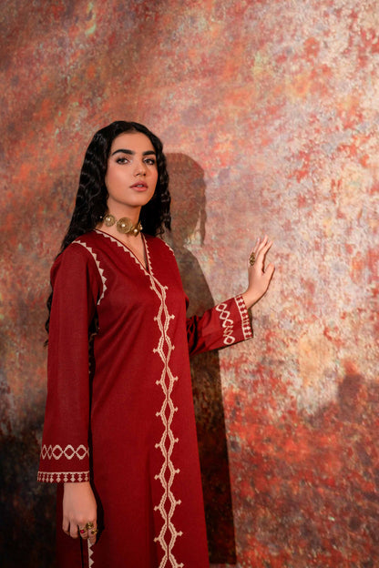Nishat Linen - 2 Piece - Embroidered Suit - PW23-19