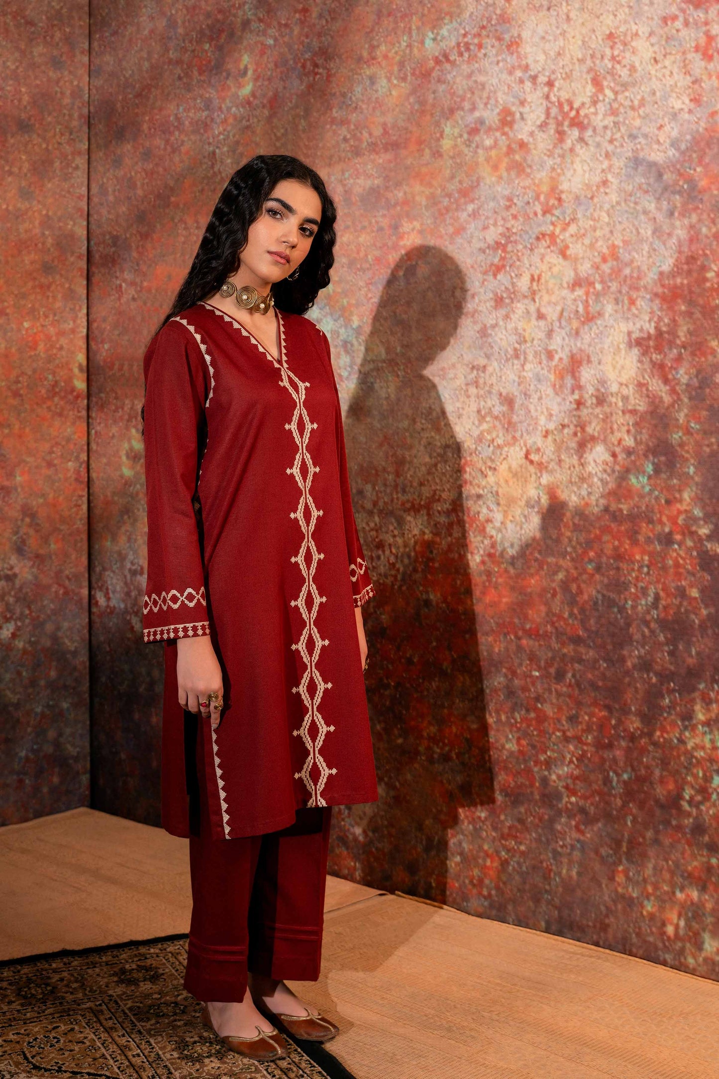Nishat Linen - 2 Piece - Embroidered Suit - PW23-19